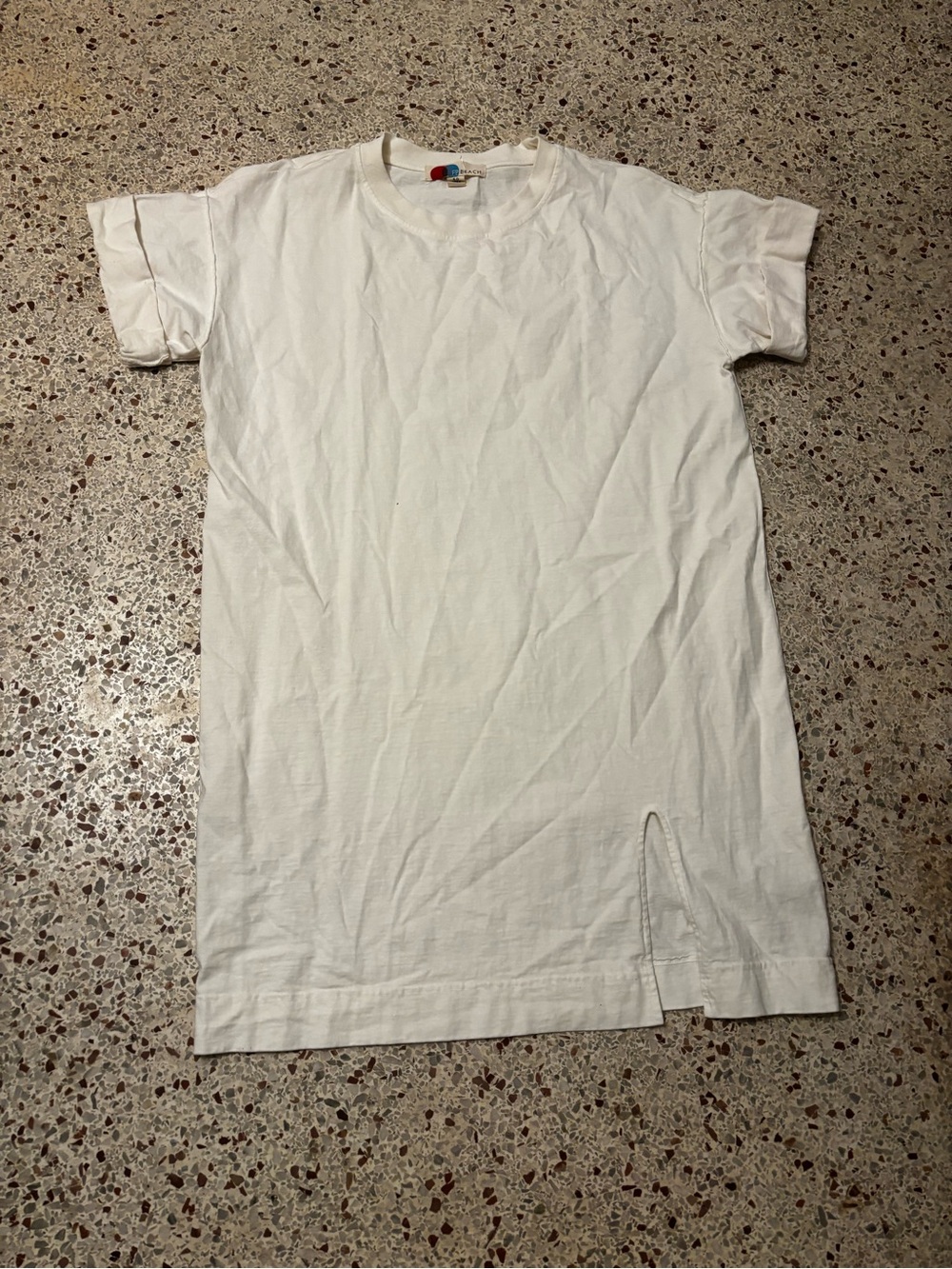 Free people beach oversized off white tshirt dress small